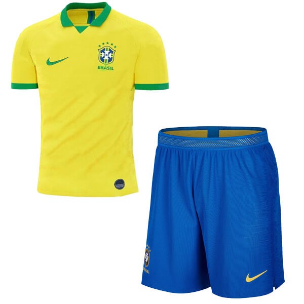 Camiseta Brasil Replica Primera Ropa Niño 2019 Amarillo